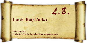 Loch Boglárka névjegykártya
